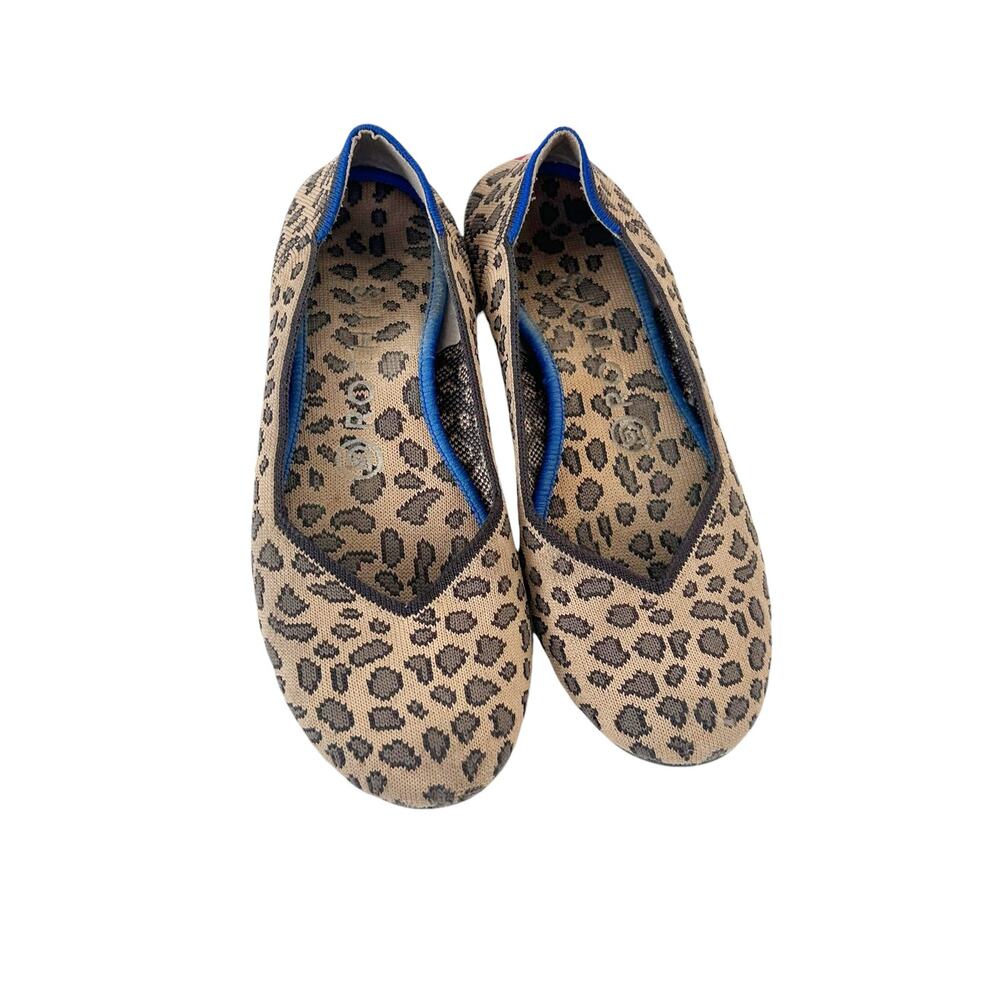 Rothys Leopard Print Round Toe Flats Sz 7 - image 2